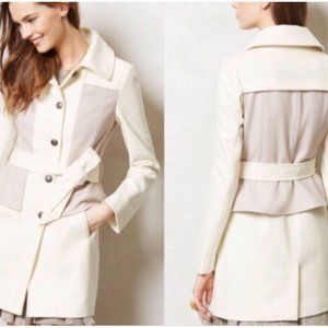 Anthropologie by Elevenses Colette Cream trench
